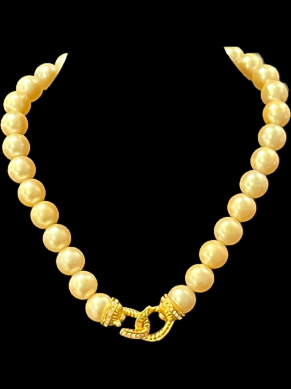 Ivana Trump jewelry vintage bold pearl necklace crystal gold statement piece HSN